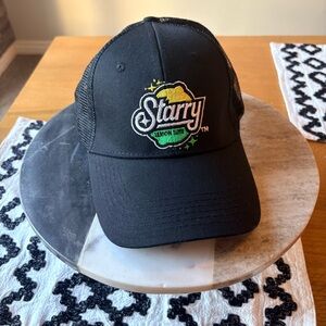 Starry Embroidered Logo Mesh Trucker Hat Cap SnapBack
